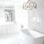 white and gold bathroom cabinets