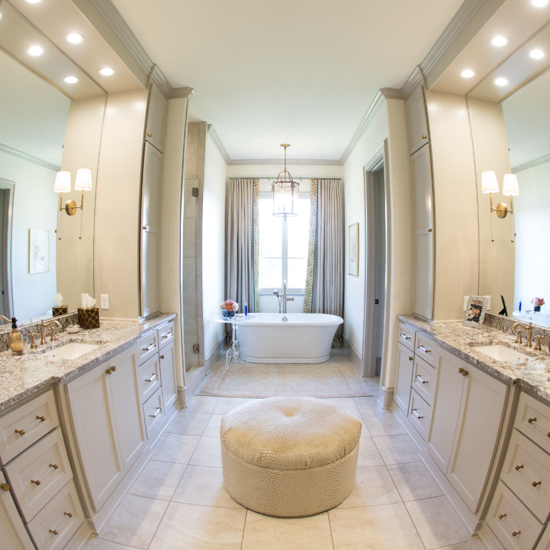 bathroom vanity cabinetry on both sides